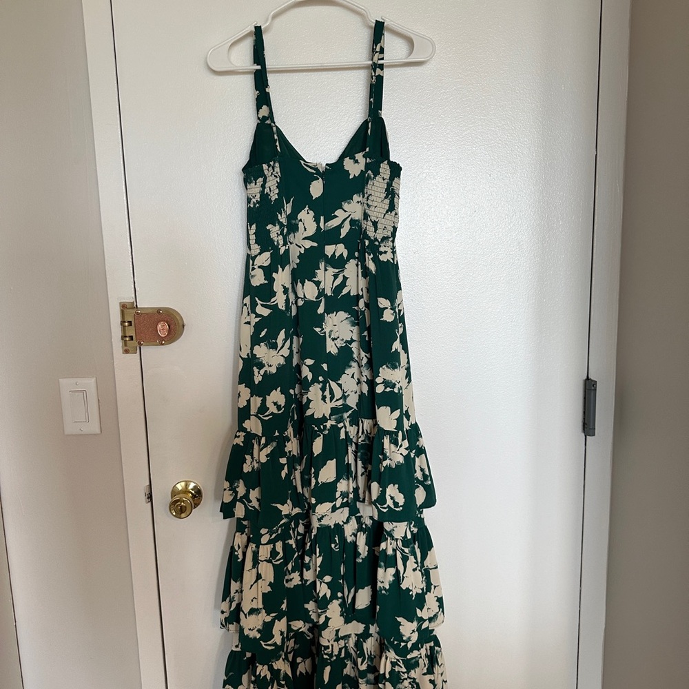 Abercrombie & Fitch Ruffle Tiered Maxi Dress, Green, Size S - Picture 10 of 10